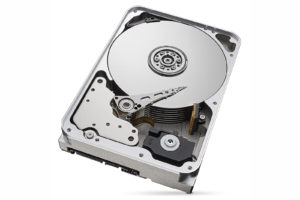 The inside of a typical hard disk drive