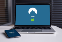 VPN client on a cell phone and a laptop