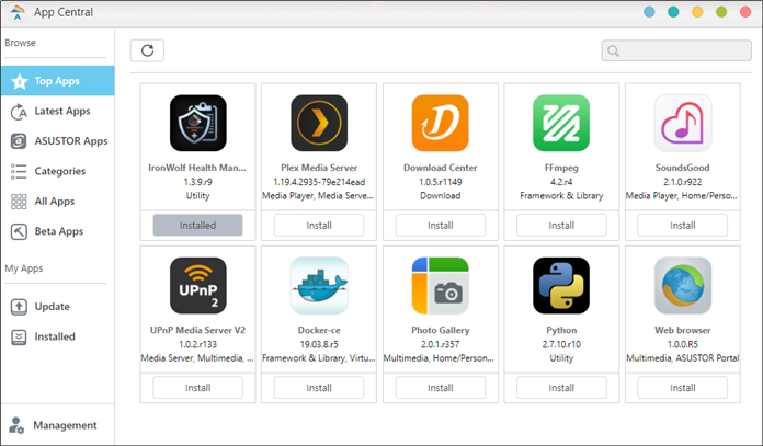 ASUSTOR App Central