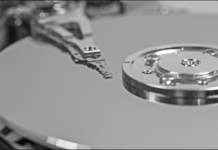 hard drive showing platter and read write headread-write-head