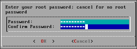 TrueNAS installation root password screen
