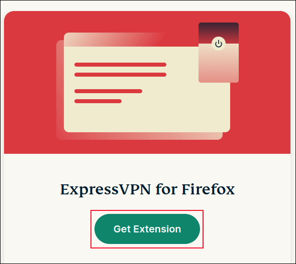 ExpressVPN extension download page
