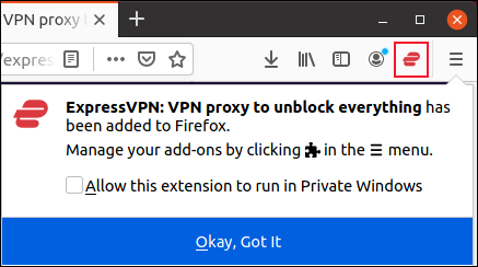 Final ExpressVPN extension installation dialog