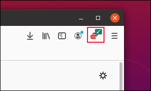 ExpressVPN browser extension icon with a green connection tick
